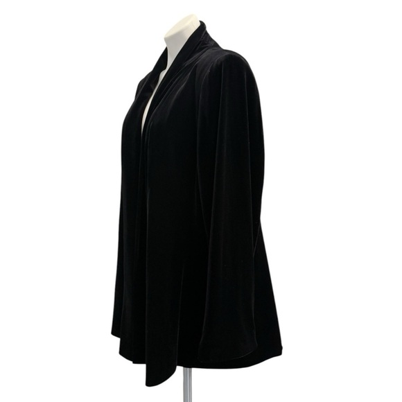 CALVIN KLEIN Black Velvet Open Front Blazer Jacket Size 22W NEW - Picture 6 of 9
